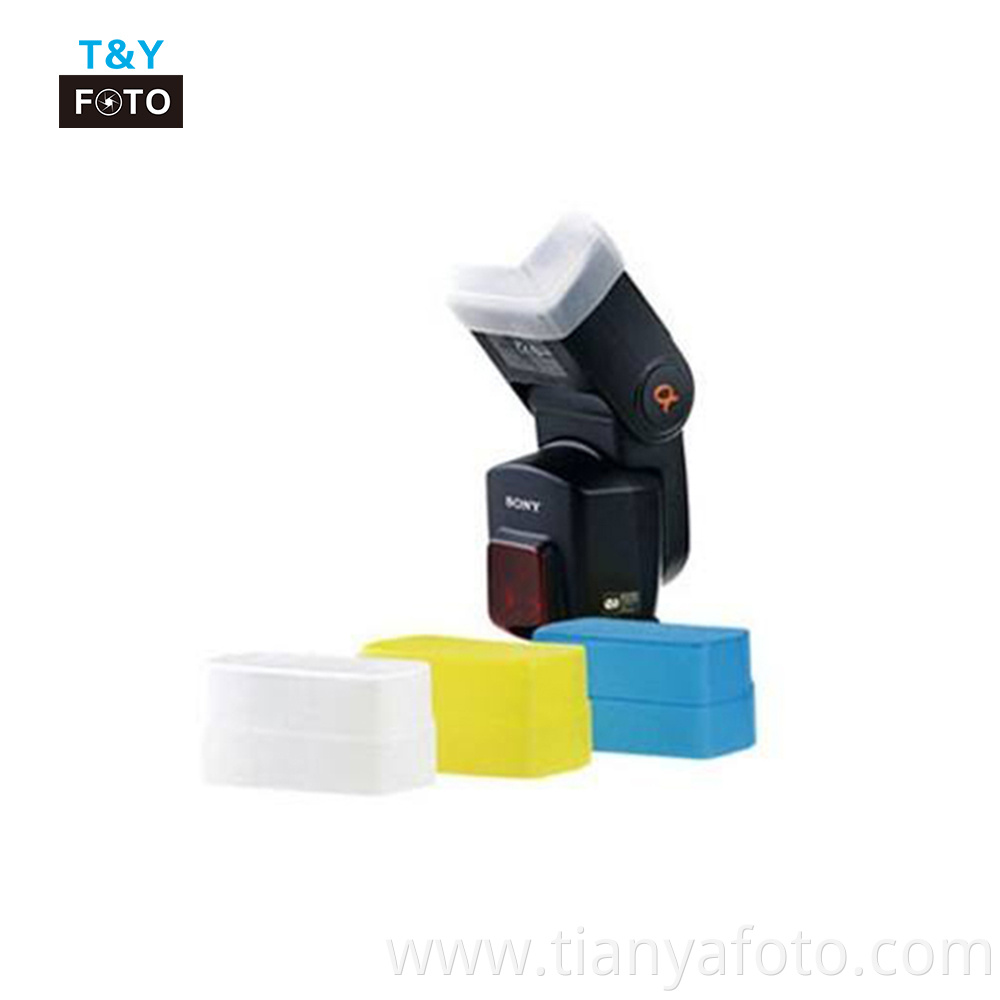 photography camera plastic flash diffuser with 3 Colors